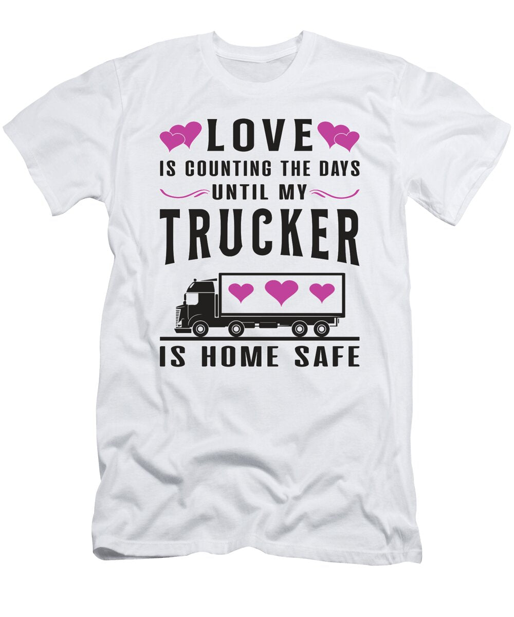 Truckers Wife Trucker Wife Love Truck Gift Idea Tshirtconcepts Marvin Poppe T-Shirt