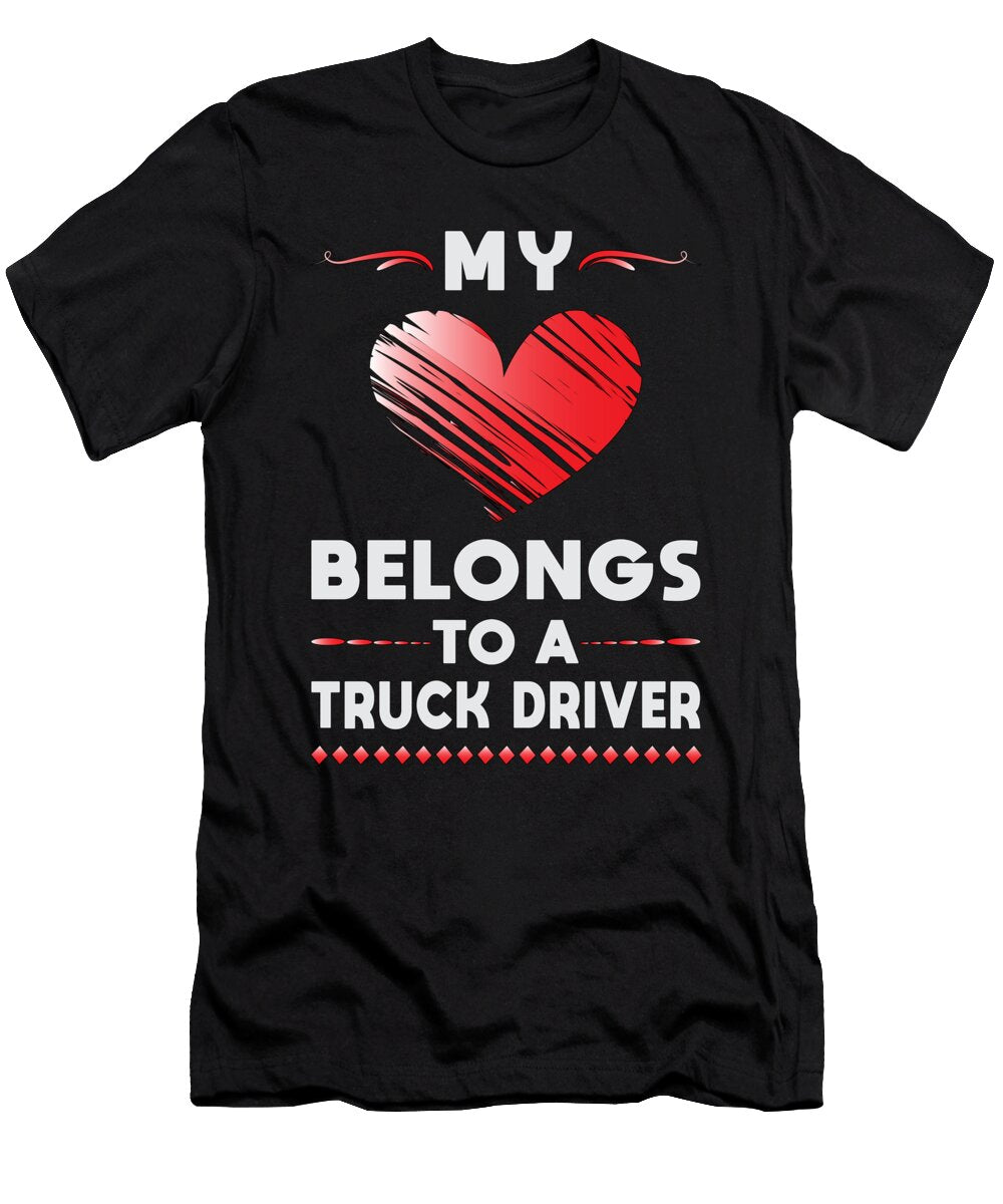 Truckers Wife Trucker Wife Truck Love Funny Gift Tshirtconcepts Marvin Poppe T-Shirt