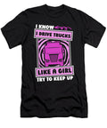 Trucking Girl Big Rig Trucker Truck Driver Crazy Squirrel T-Shirt