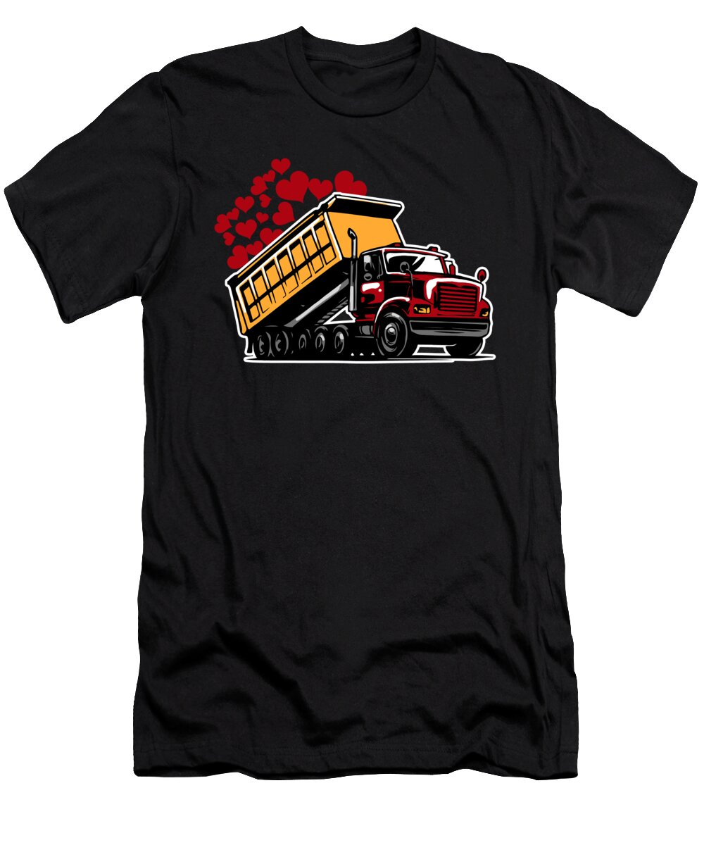 Trucking Hearts Rig Trucker Truck Driver Crazy Squirrel T-Shirt