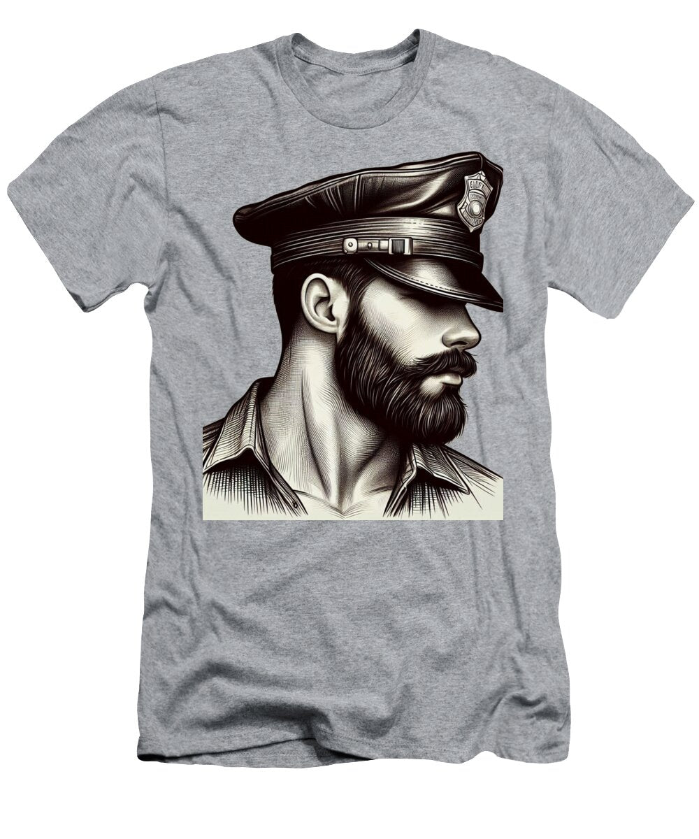 Trust Leather Cop Daddy Tom of Finland Tribute Gay Pride Graphic Design Iconic Lgbtq the Art of Gay Style T-Shirt