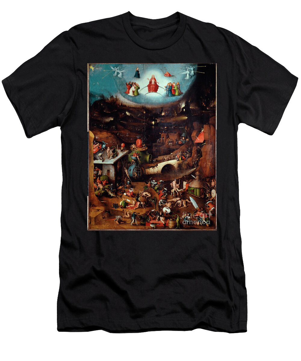 Tryptic of the Last Judgement Central Panel Circa 1504 Painting on Wood Hieronymus Bosch T-Shirt