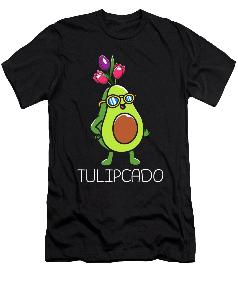 Tulip Gardening Avocado Gardener Garden Tulips Crazy Squirrel T-Shirt