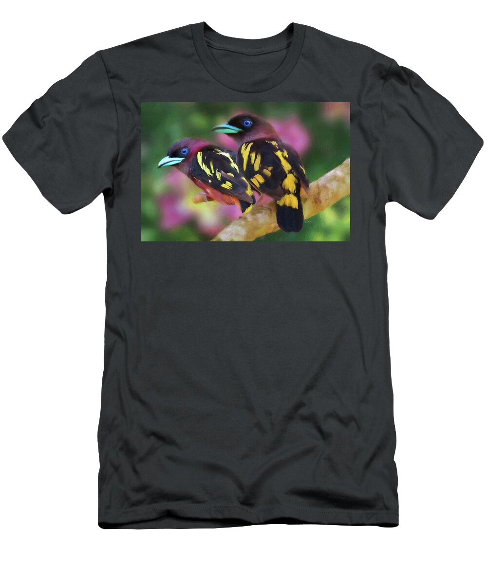 Two Banded Broadbill Birds Russ Harris T-Shirt