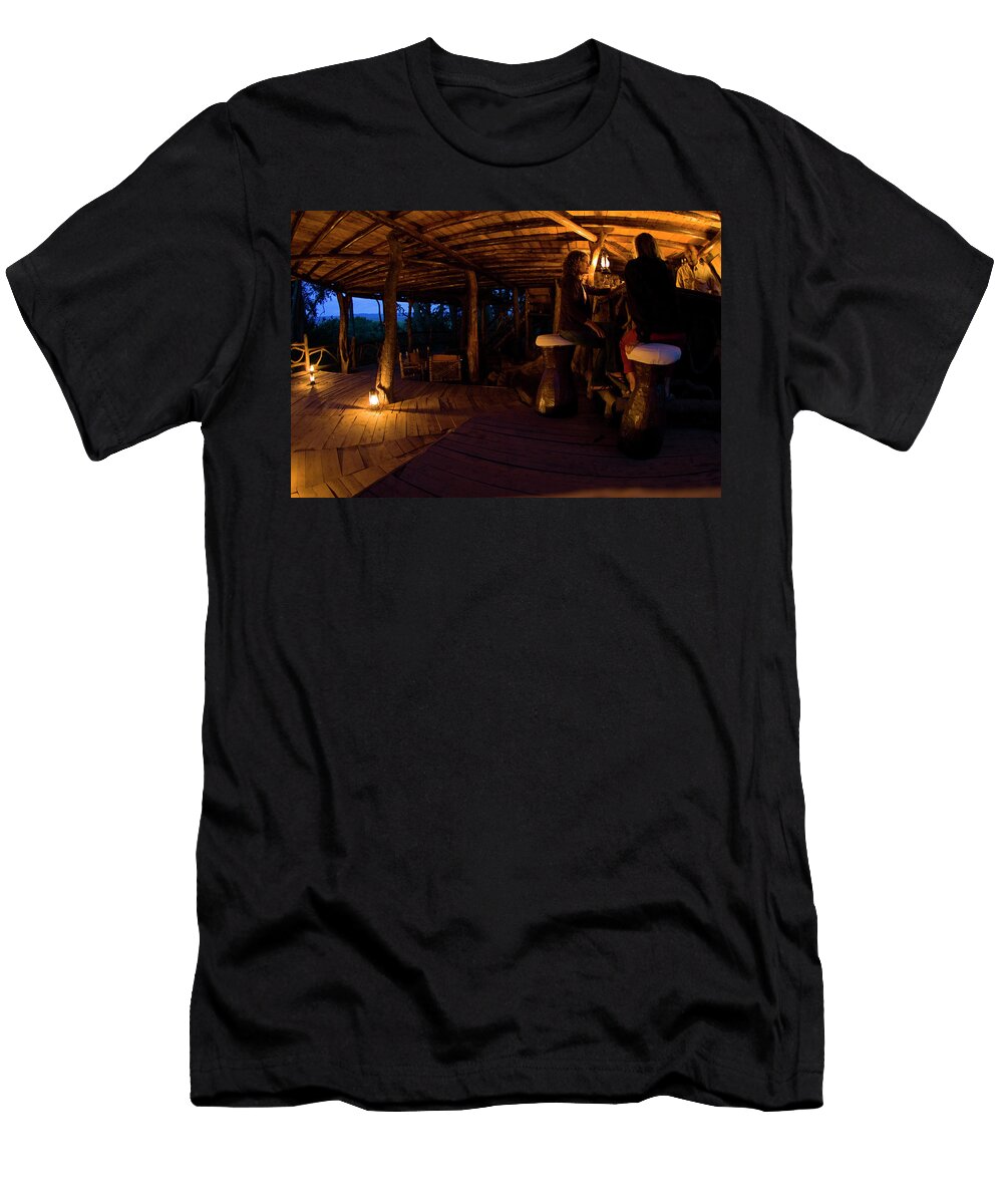 Two Females Enjoy a Nighttime Drink Gabe Rogel T-Shirt