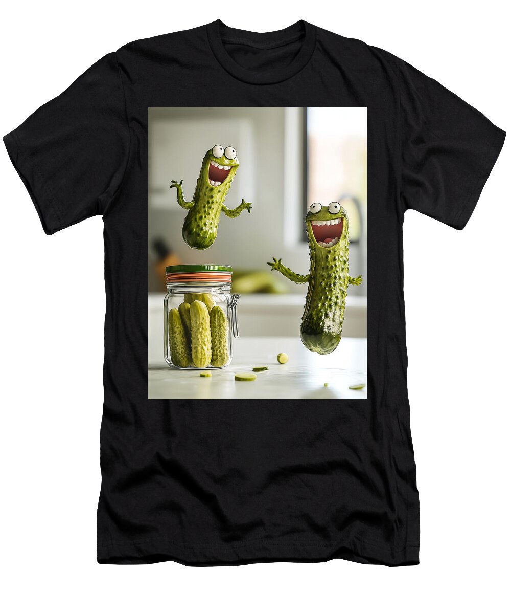 Two Happy Pickles Escape a Jar Deva Delux T-Shirt