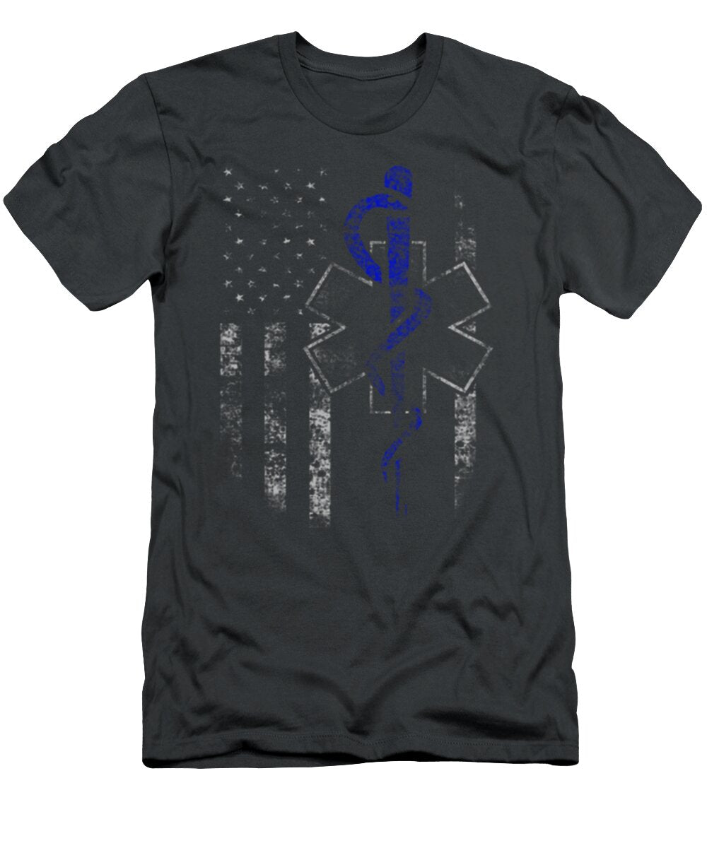 Two Sided Emt First Responder Flag Kobin Ezmii T-Shirt