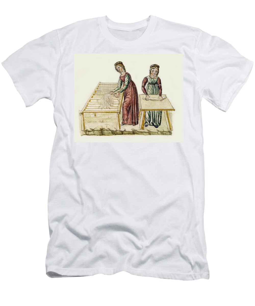 Two Women Making Pasta 15th Century Wellcome Images T-Shirt