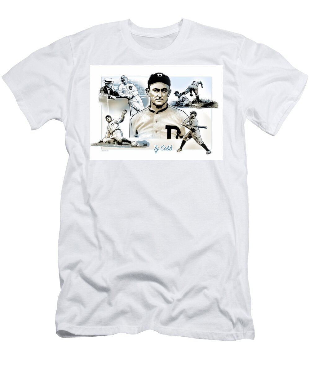 Ty Cobb Montage Greg Joens T-Shirt