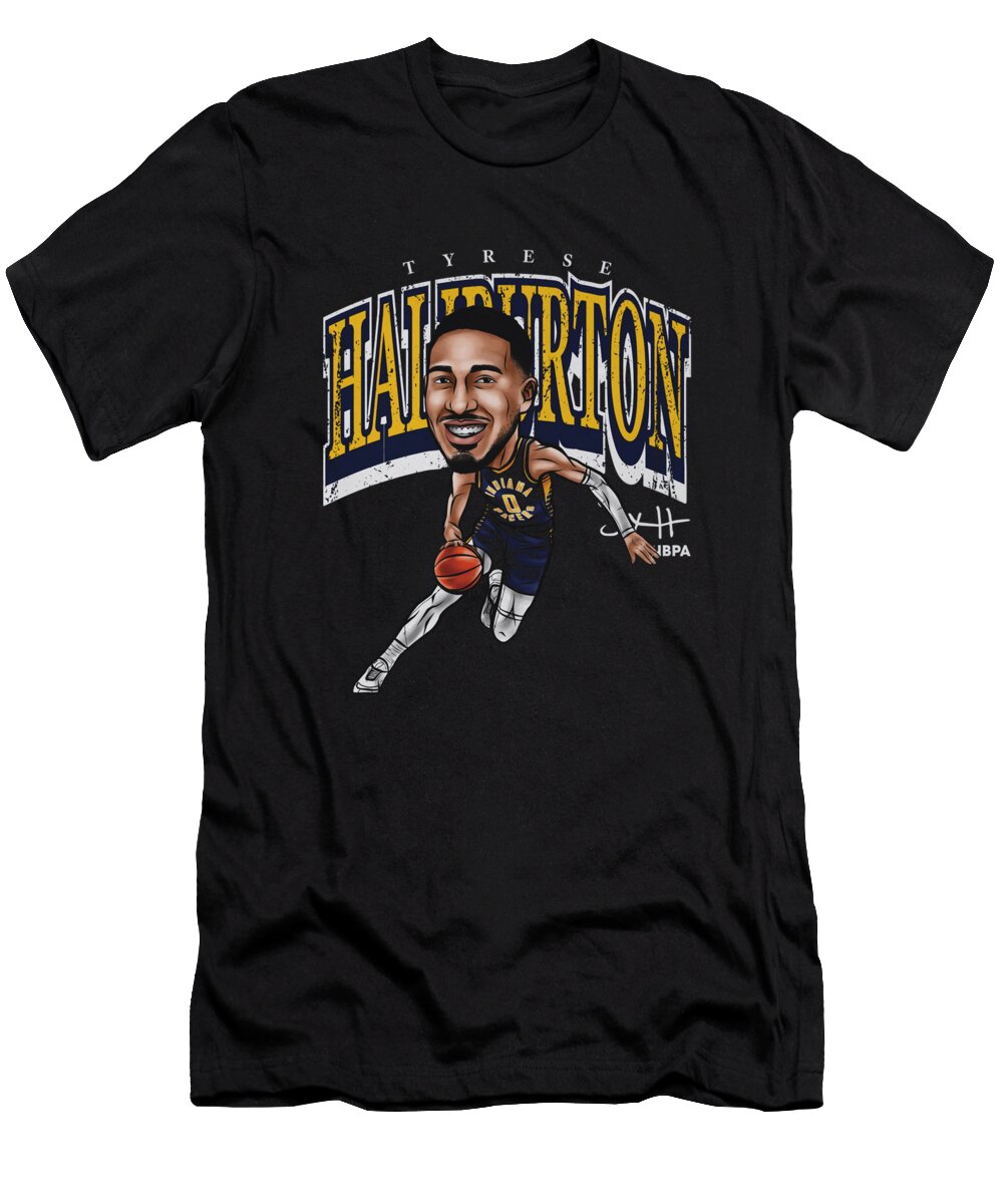 Tyrese Haliburton Indiana Cartoon Ihsan Sirin T-Shirt