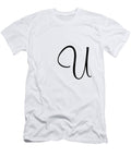 U in Black Simple Script Custom Home Fashions T-Shirt