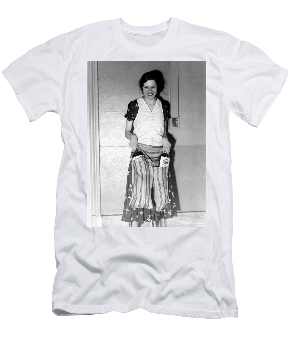 U S Alcohol Prohibition Conceal Bottles of Rum 1931 American History T-Shirt