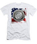 U S Army Engineer Divers Master Diver Badge Special Edition Over American Flag Serge Averbukh T-Shirt