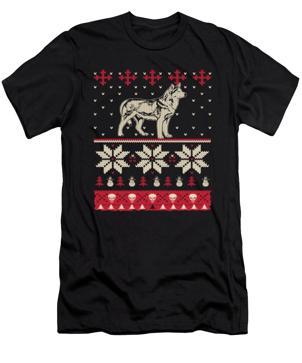 Ugly Husky Christmas Sweater Tinh Tran Le Thanh T-Shirt