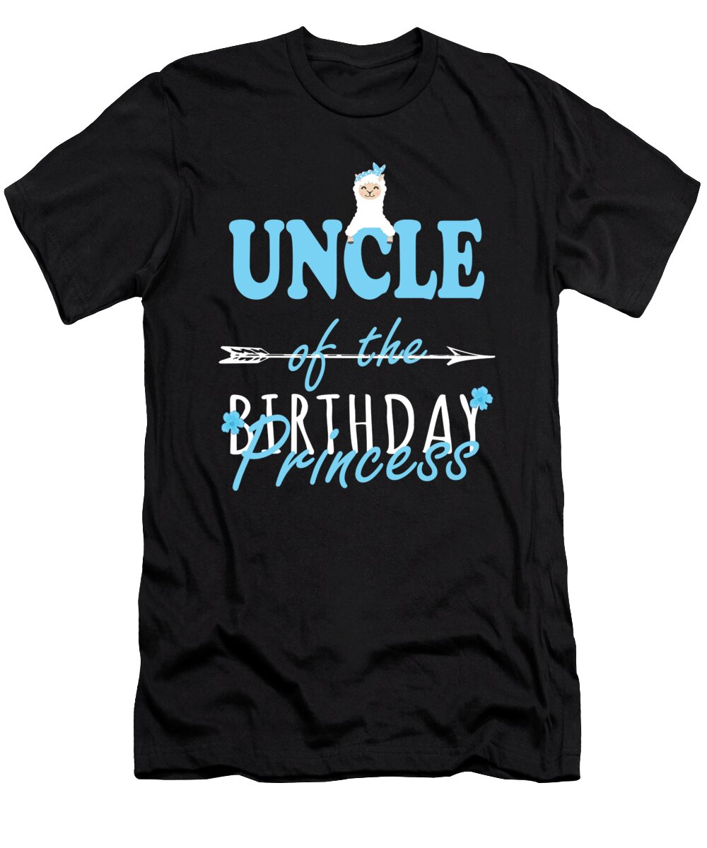 Uncle of the Birthday Princess Llamazing Girl Llama Party Product Art Grabitees T-Shirt