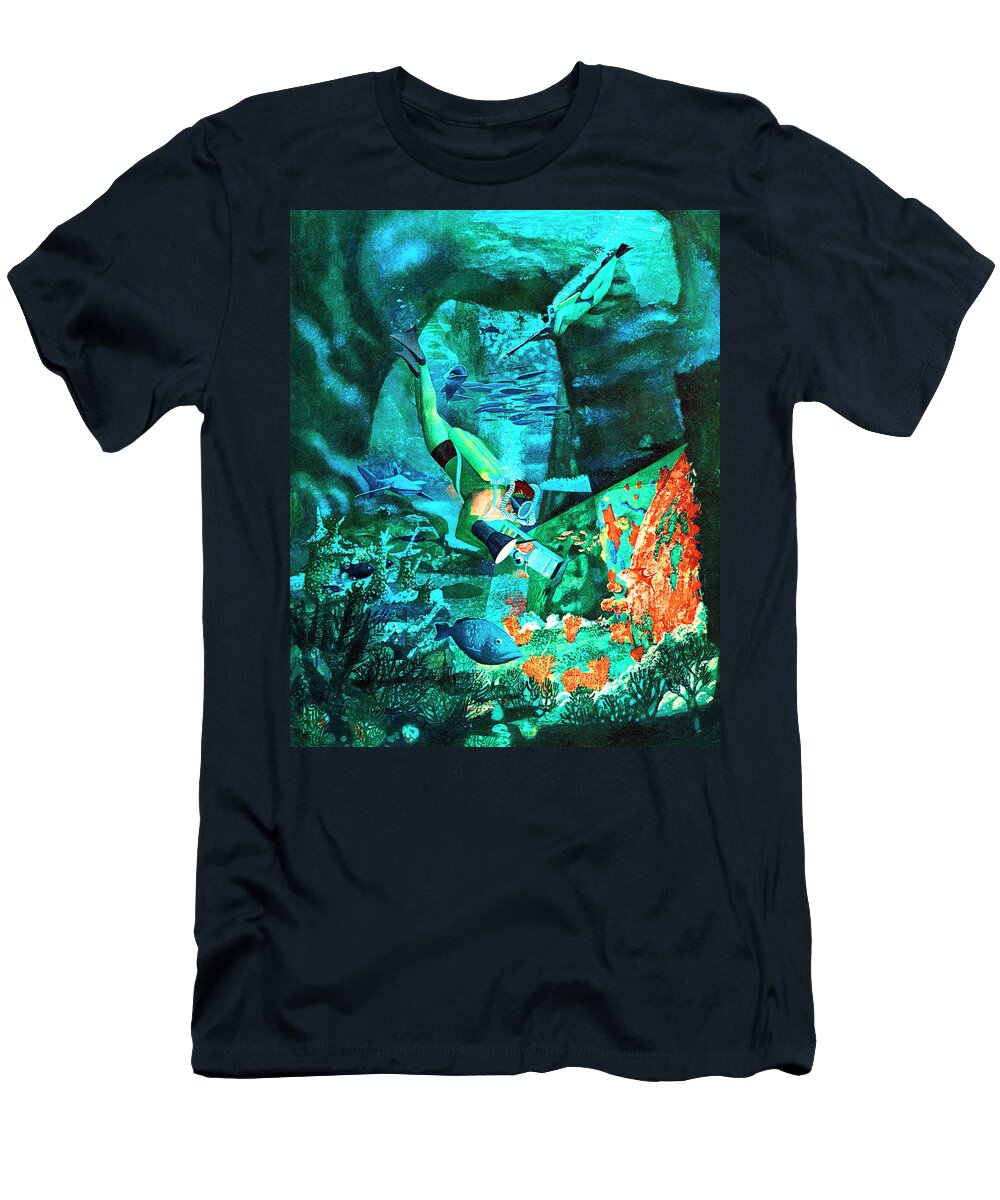 Underwater Scuba Diver Csa Images T-Shirt
