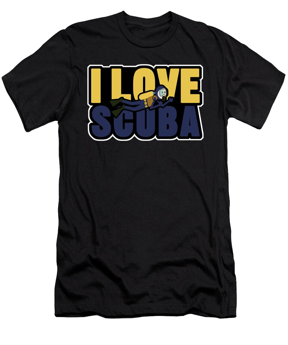 Underwater Swimming Swim Surfing Surfers Waves I Love Scuba Diving Gift Thomas Larch T-Shirt