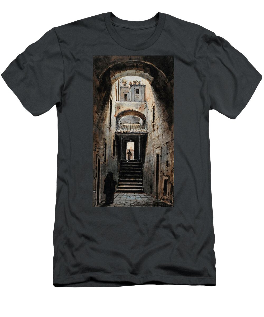 Une Rue Sous Les Voutes Art Francoismarius Granet French T-Shirt