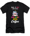 Unicorn and Coffee Saying Cute Manuel Schmucker T-Shirt