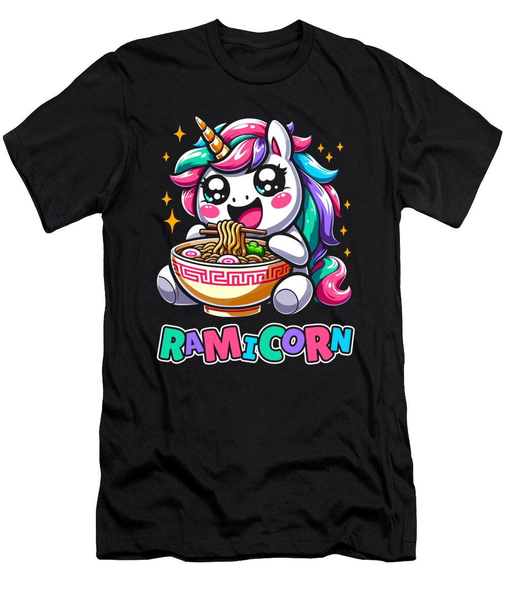 Unicorn Asian Food Noodles Ramen Ramicorn Crazy Squirrel T-Shirt
