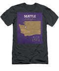 University of Washington Huskies Seattle College Town State Map Poster Series No 122 Design Turnpike T-Shirt