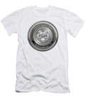 US Army Engineer Divers First Class Diver Badge Special Edition Over White Leather Serge Averbukh T-Shirt