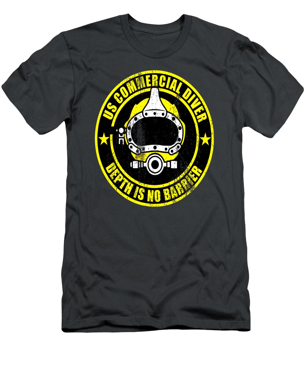 US Commercial Diver Depth Is No Barrier Distressed Bendeg Oaklei T-Shirt