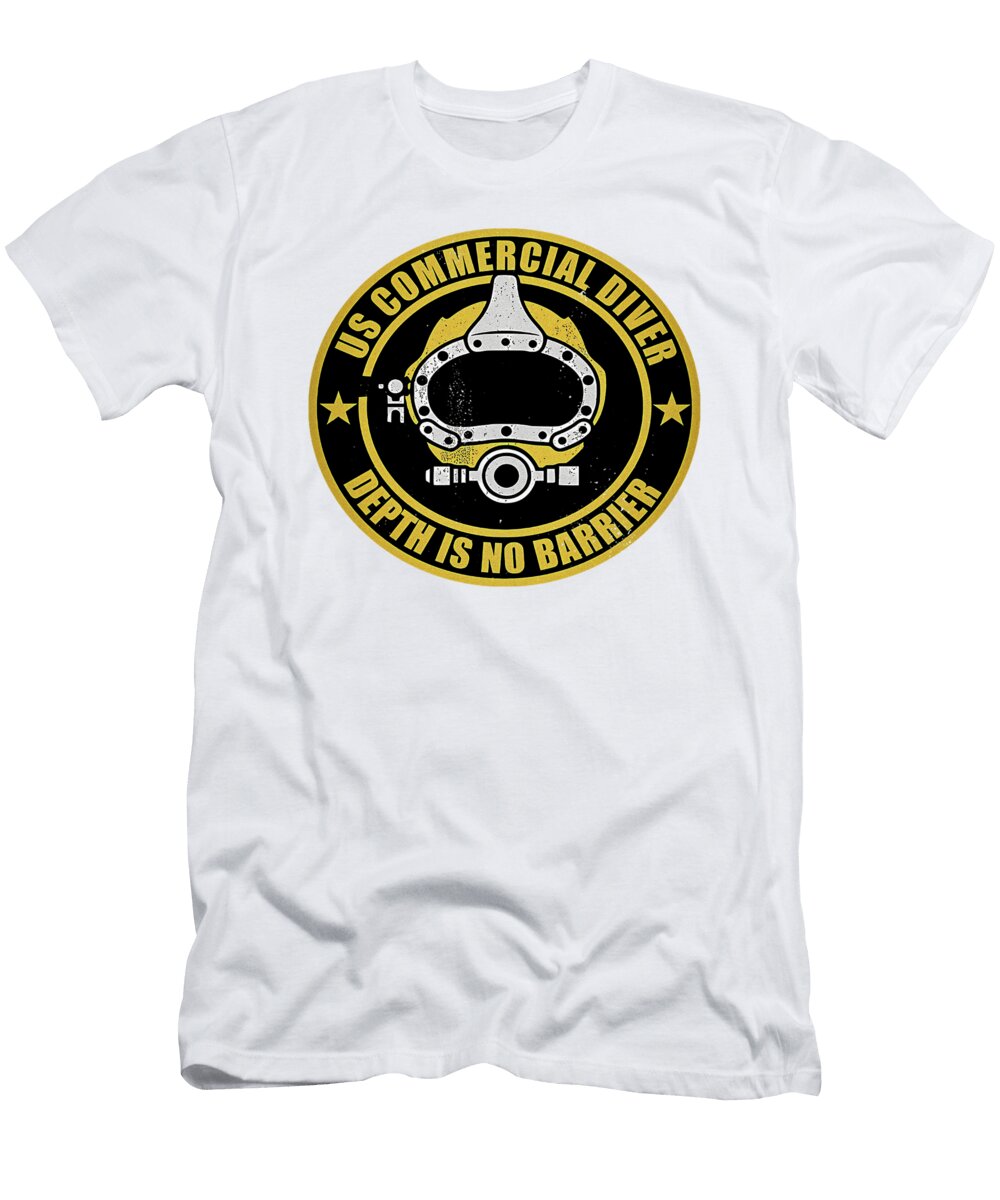 US Commercial Diver Emblem Milar Style T-Shirt