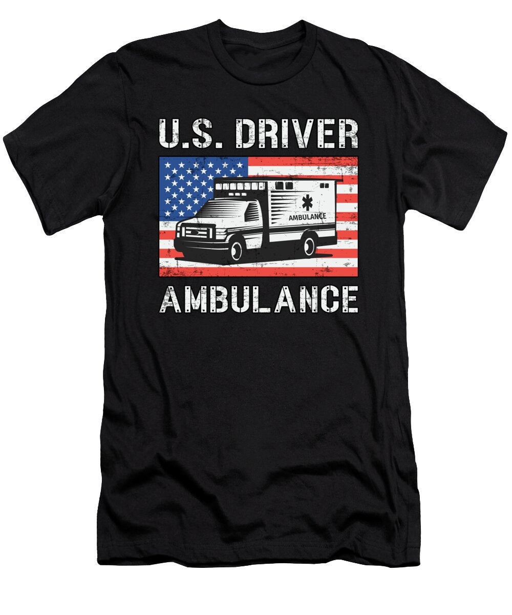 US Driver Ambulance Driver Paramedic Emergency Tshirtconcepts Marvin Poppe T-Shirt