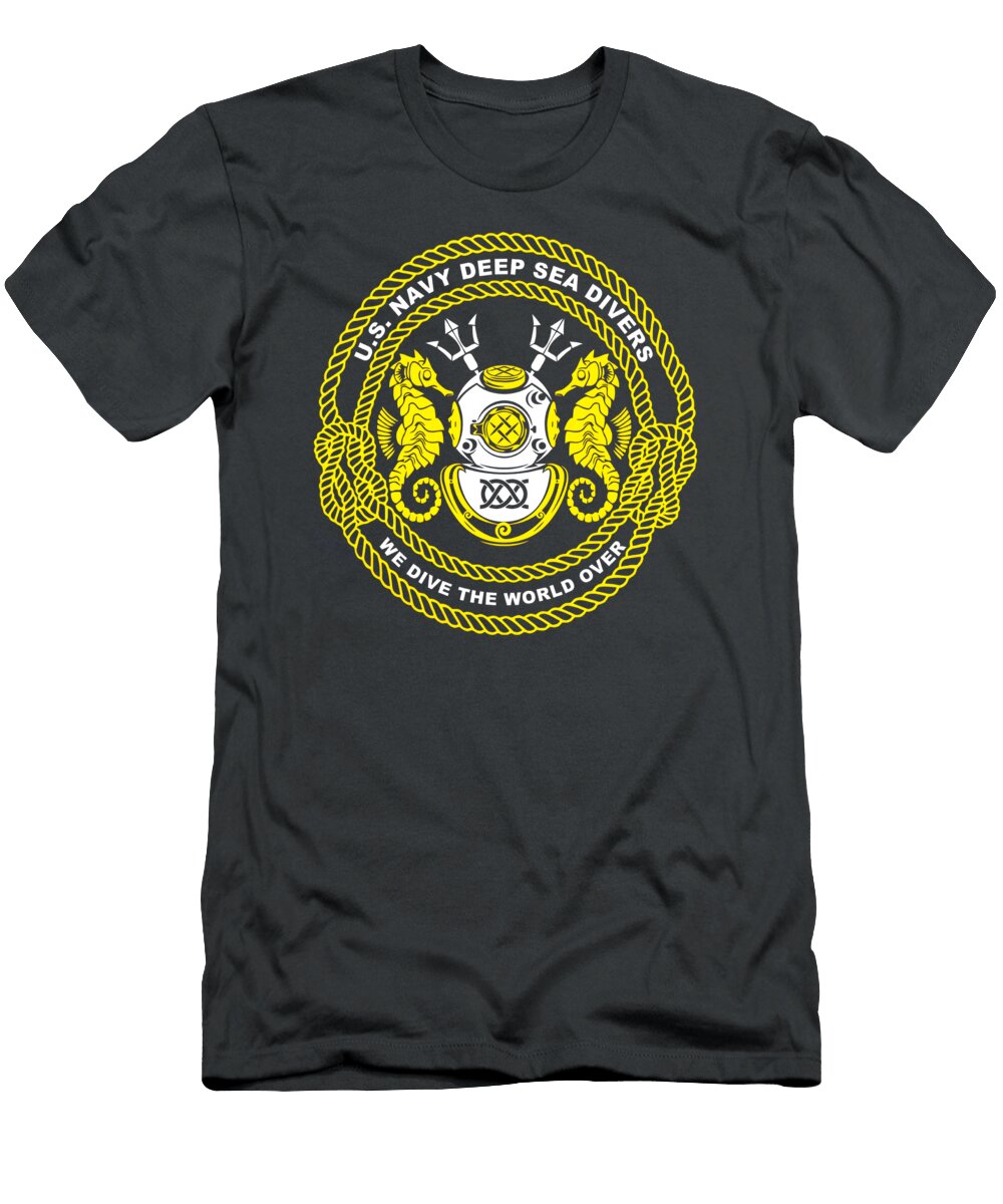 US Navy Deep Sea Diver Underwater Scuba Diving Operations Unisex T Shi Manuel Deniau T-Shirt