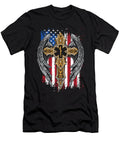 USA Flag Paramedic Caduceus Emt Ems Nurse Doctor Medicine Gift Thomas Larch T-Shirt