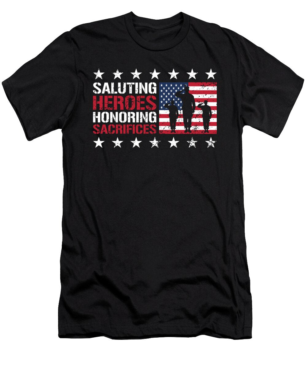 USA Independence Military Heroes Soldier Freedom Toms Store T-Shirt