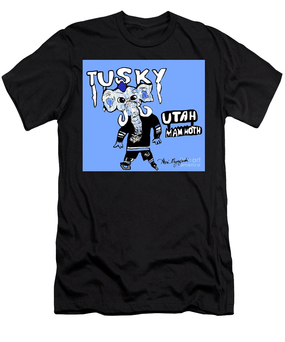 Utah Mammoth Mascot Tusky NHL Geraldine Myszenski T-Shirt