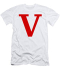 V in Red Typewriter Style Custom Home Fashions T-Shirt