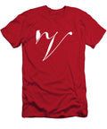 V in White Bird and Script Custom Home Fashions T-Shirt