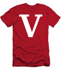 V in White Typewriter Style Custom Home Fashions T-Shirt