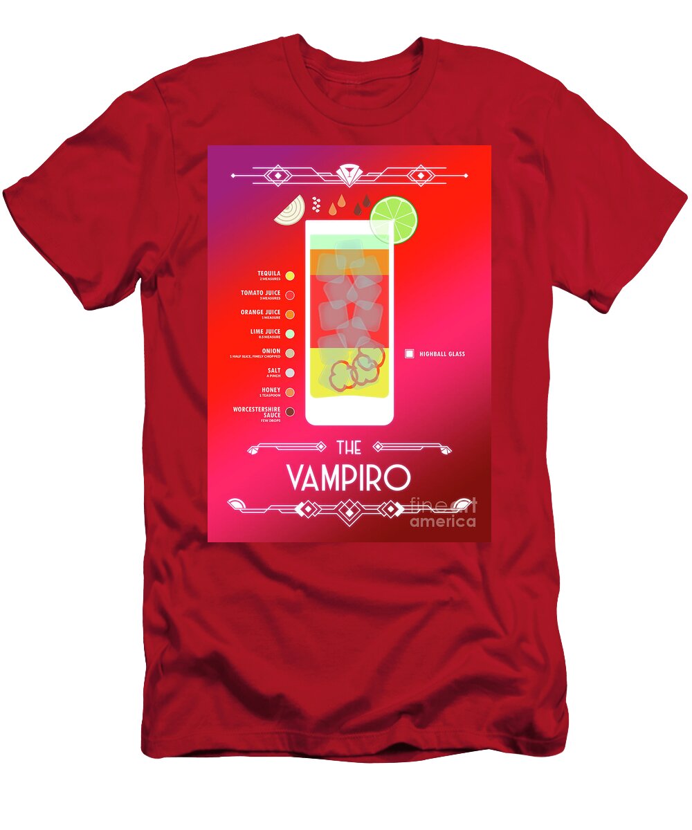 Vampiro Cocktail Modern Bo Kev T-Shirt