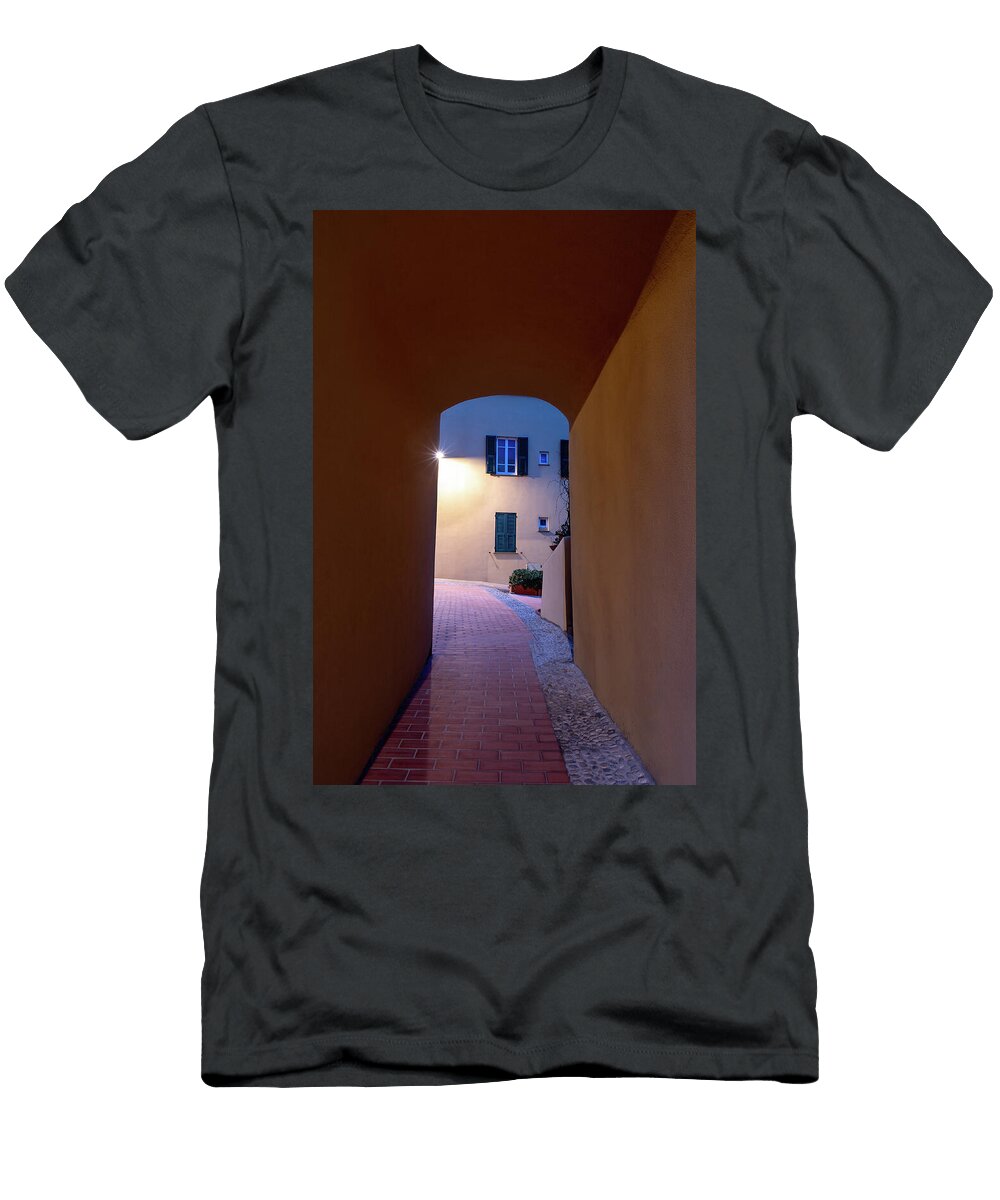Varigotti Narrow Street in the Night Italy Dmytro Surkov T-Shirt
