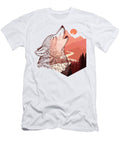 Vector Illustration of a Howling Wolf Landscape Silhouette Vector Illustration with Colorful Design Mounir Khalfouf T-Shirt