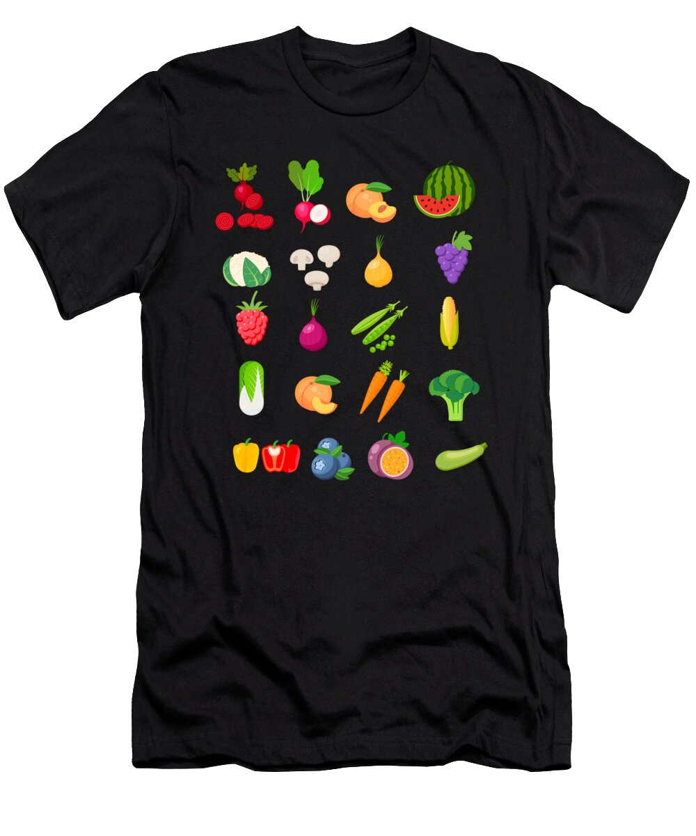 Vegetable Species Vegan Vegan Gardener Moon T-Shirt