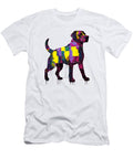 Vibrant Abstract Labrador Silhouette in Color Blocks Marian Voicu T-Shirt