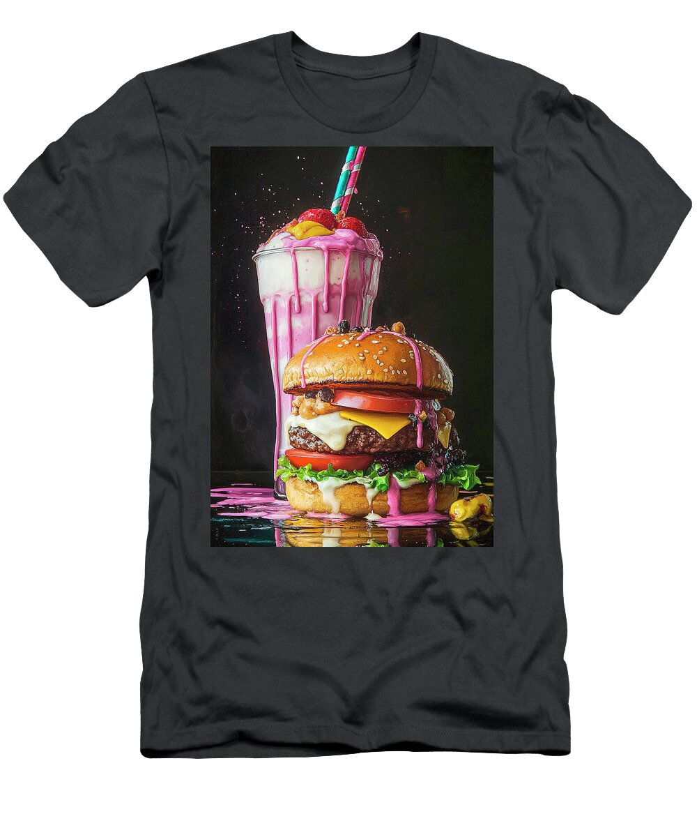 Vibrant Burger and Smoothie Fusion Merssi Norely T-Shirt