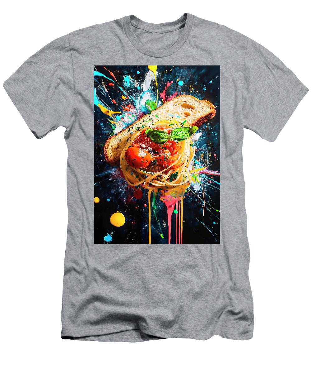 Vibrant Pasta Dish with Bread Merssi Norely T-Shirt