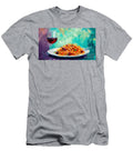 Vibrant Spaghetti Delight Fresh Tomatoes Basil and Red Wine Elegance Olfactoart Studio T-Shirt