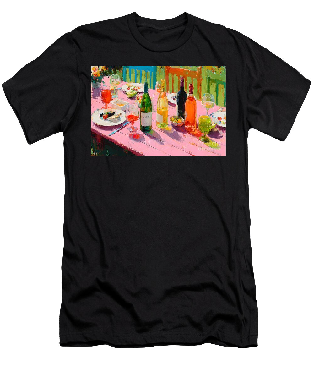 Vibrant Summer Dinner Table Olfactoart Studio T-Shirt