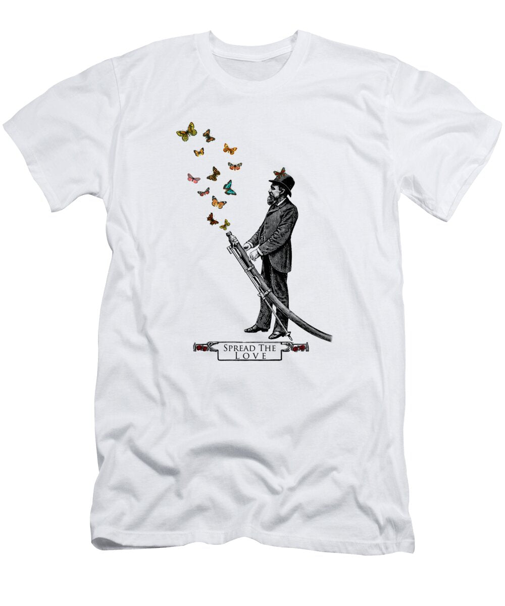 Victorian Fireman with Butterflies Madame Memento T-Shirt