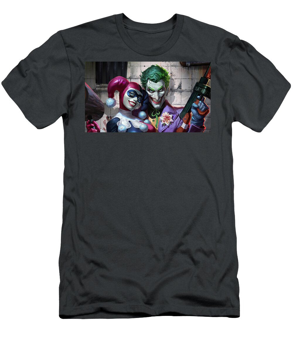 Villain Couple Smirks Posed with Weapon Matcha Coffe T-Shirt