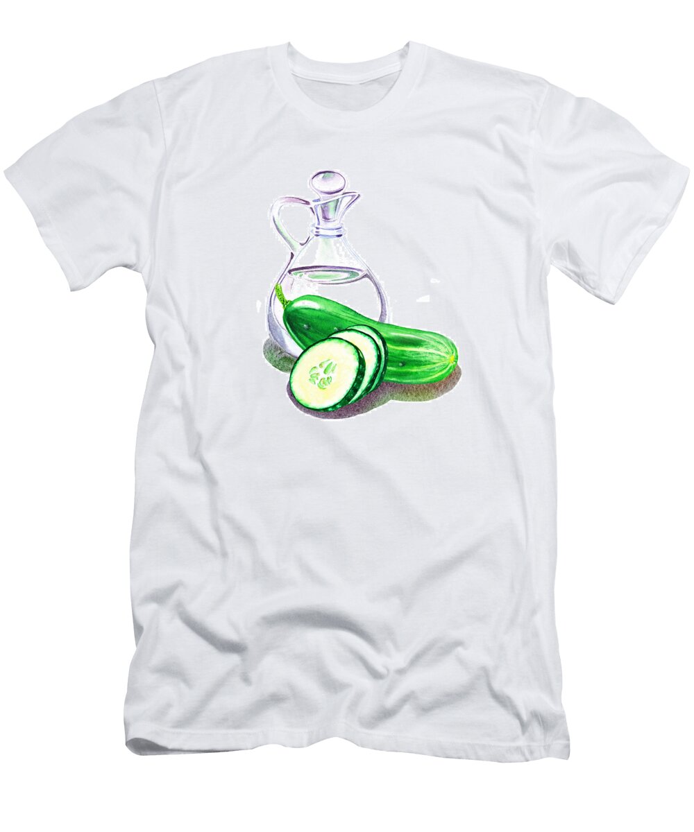 Vinegar Bottle and Cucumbers Irina Sztukowski T-Shirt