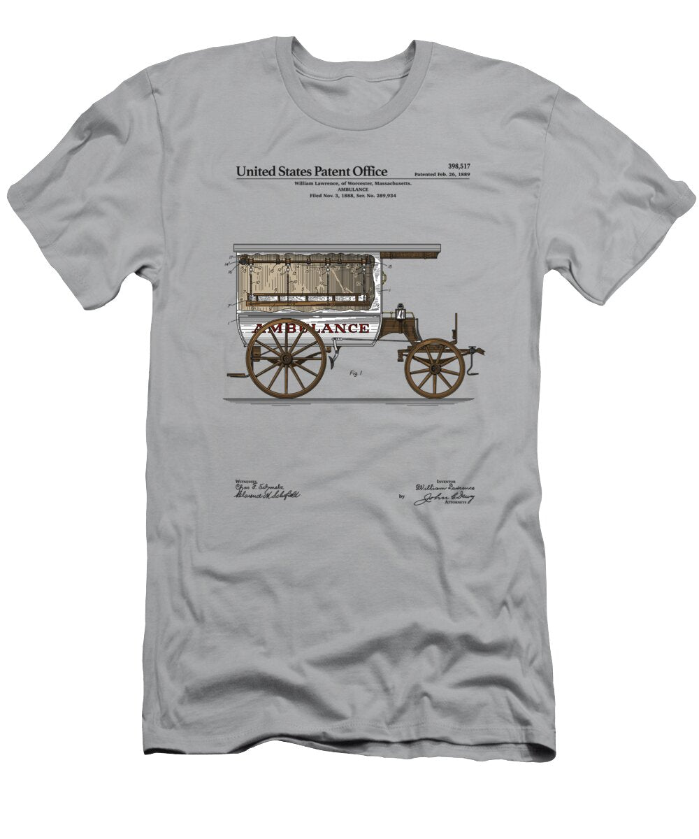 Vintage Ambulance Patent Colour Finlay Mcnevin T-Shirt
