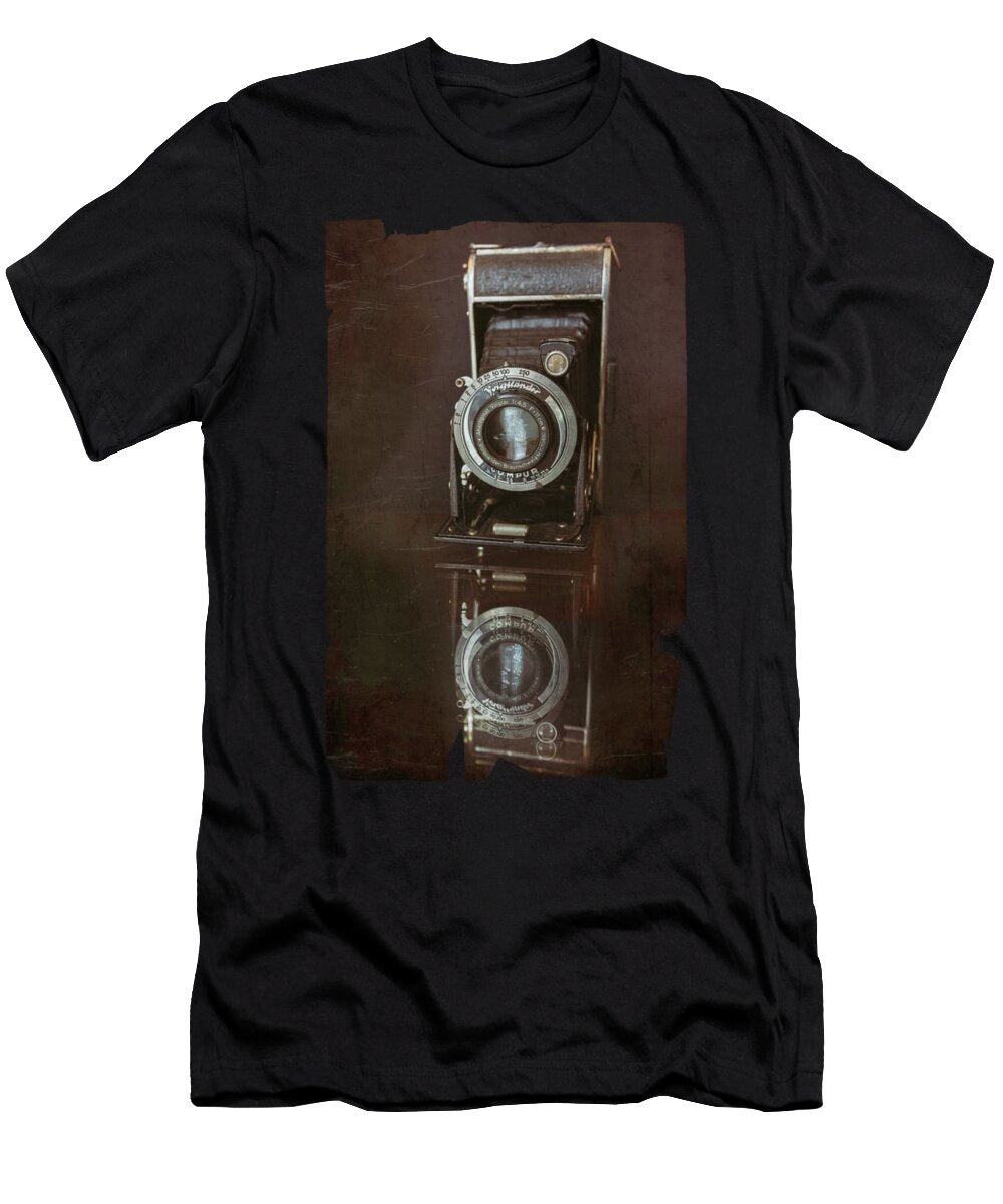 Vintage Analog Folder Film Camera Reflection Old Photo Effect Andreea Eva Herczegh T-Shirt